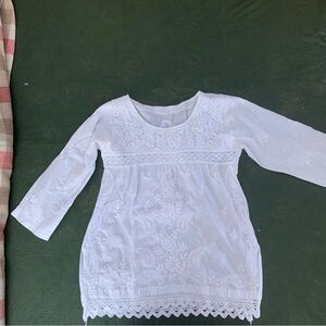 HANDMADE 100% COTTON CHIKAN LACE TUNIC